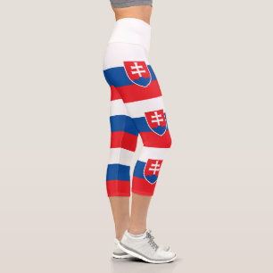 Slowakei-Flagge Capri Leggings