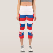 Slowakei-Flagge Capri Leggings (Vorderseite)