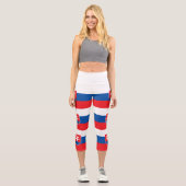 Slowakei-Flagge Capri Leggings (Vorderseite)