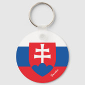 Slowakei Flagge, Emblem & Slowakei Urlaub / Sport Schlüsselanhänger (Rückseite)