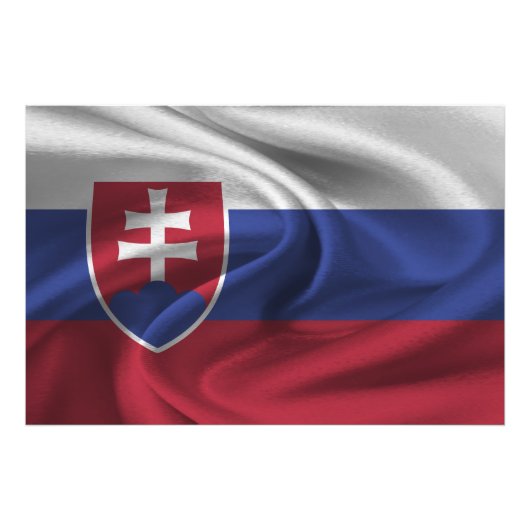 Slowakei-Flagge Fotodruck (Vorne)