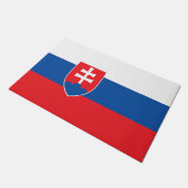 Slowakei-Flagge Fußmatte (Schrägansicht)