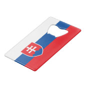 Slowakei-Flagge Geldbeutel Flaschenöffner (Vorderseite Schrägansicht)