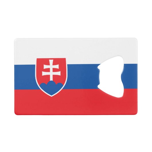 Slowakei-Flagge Geldbeutel Flaschenöffner (Vorderseite (Horizontal))