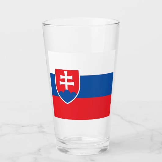 Slowakei-Flagge Glas (Vorderseite)