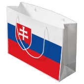 Slowakei-Flagge Große Geschenktüte (Rückseite Schrägansicht)