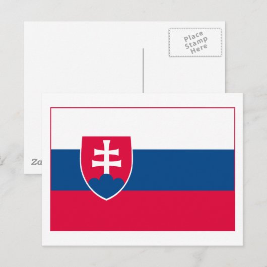 Slowakei-Flagge (hell) Postkarte (Vorne/Hinten)