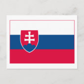 Slowakei-Flagge (hell) Postkarte (Vorderseite)