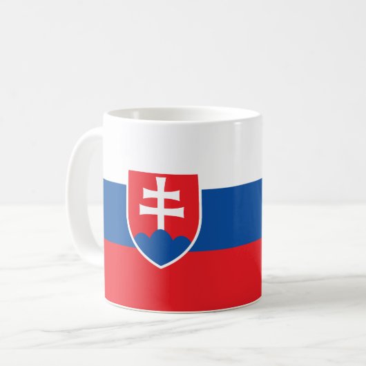 Slowakei-Flagge Kaffeetasse (Vorderseite Links)