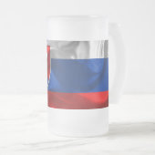 Slowakei-Flagge Mattglas Bierglas (VorderseiteRechts)