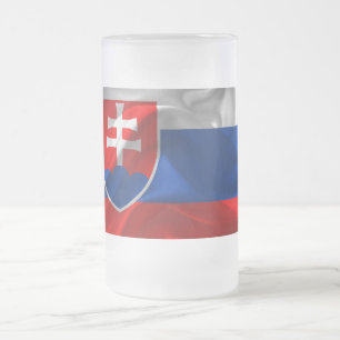 Slowakei-Flagge Mattglas Bierglas