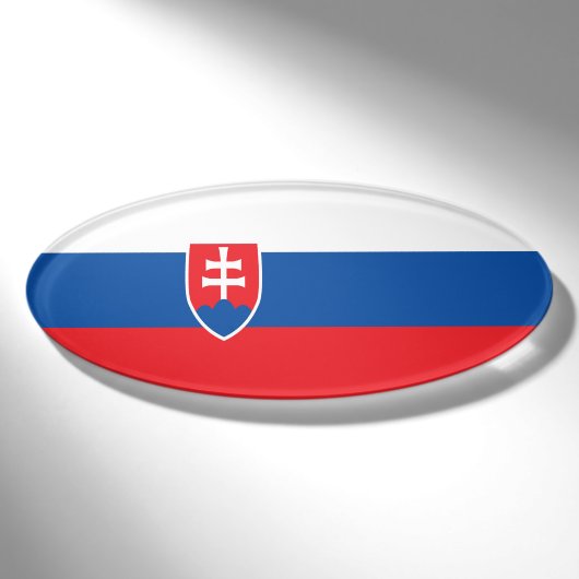Slowakei-Flagge Namenschild (Vorderseite)