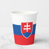 Slowakei-Flagge Pappbecher (Vorderseite)