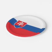 Slowakei-Flagge Pappteller (Schrägansicht)