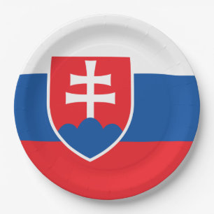 Slowakei-Flagge Pappteller