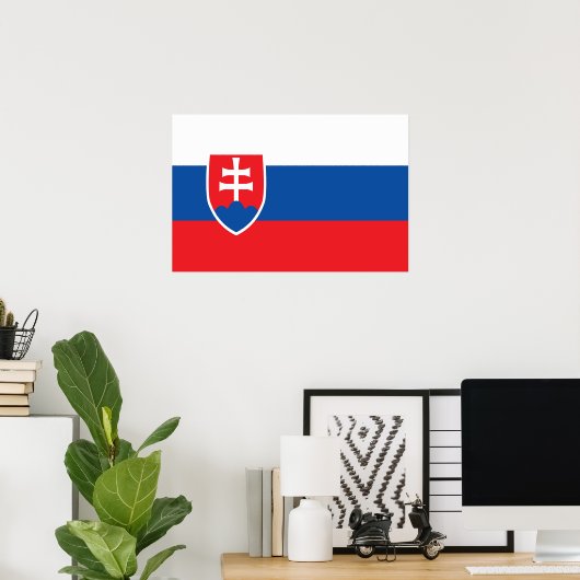 Slowakei-Flagge Poster (Heimbüro)