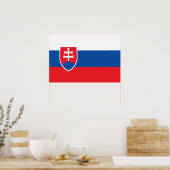 Slowakei-Flagge Poster (Küche)