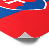 Slowakei-Flagge Poster (Ecke)