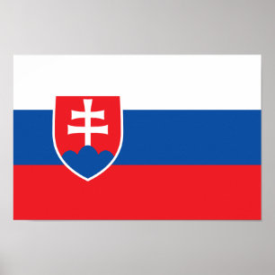 Slowakei-Flagge Poster