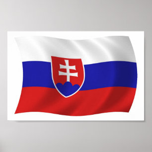 Slowakei-Flagge Poster Druck