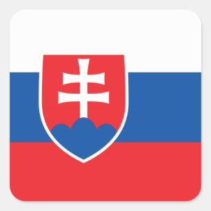 Slowakei-Flagge Quadratischer Aufkleber