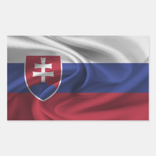 Slowakei-Flagge Rechteckiger Aufkleber (Vorderseite)