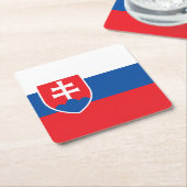 Slowakei-Flagge Rechteckiger Pappuntersetzer (angewinkelt)
