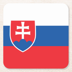 Slowakei-Flagge Rechteckiger Pappuntersetzer