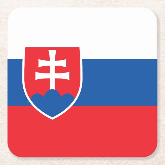 Slowakei-Flagge Rechteckiger Pappuntersetzer (Vorderseite)
