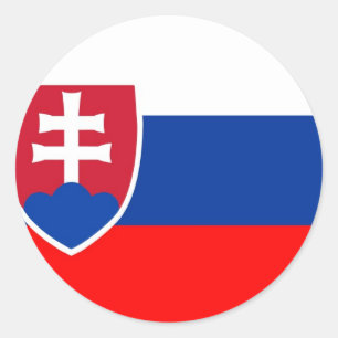 Slowakei-Flagge Runder Aufkleber
