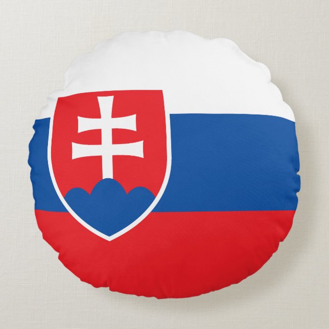 Slowakei-Flagge Rundes Kissen (Vorderseite)
