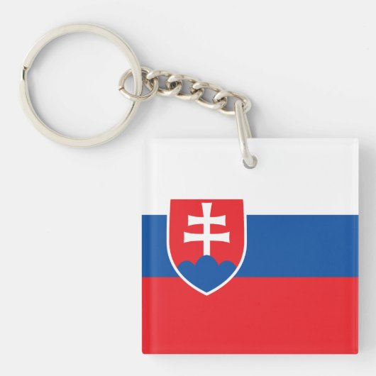 Slowakei-Flagge Schlüsselanhänger (Vorderseite)