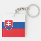 Slowakei-Flagge Schlüsselanhänger (Rückseite)