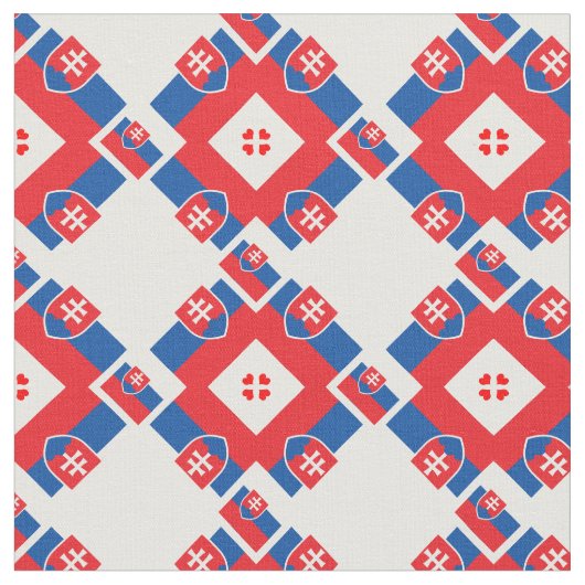 Slowakei Flagge & Slowakei Trendy Fabric Mode Stoff (Nahaufnahme)