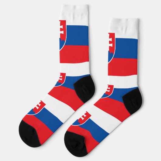 Slowakei-Flagge Socken (Linkes Detail)