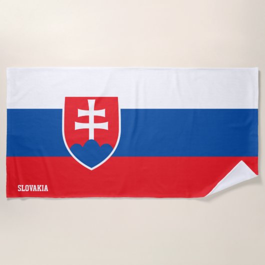 Slowakei Flagge Splendid Patriotic Strandtuch (Vorderseite)