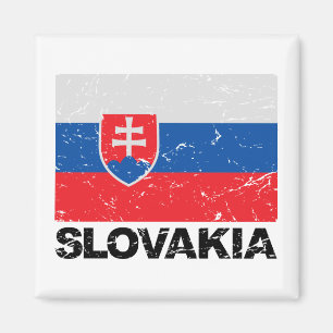 Slowakei-Flagge Vintag Magnet