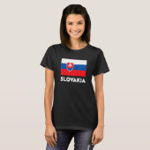 Slowakei Flaggen Blau Weißrot T-Shirt (Vorne ganz)