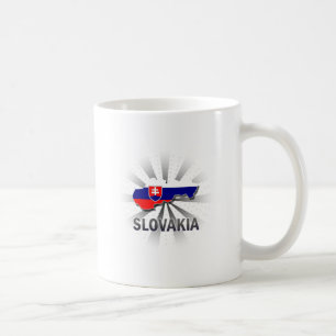 Slowakei-Flaggen-Karte 2,0 Kaffeetasse