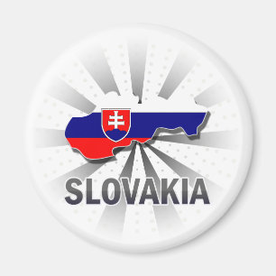 Slowakei-Flaggen-Karte 2,0 Magnet