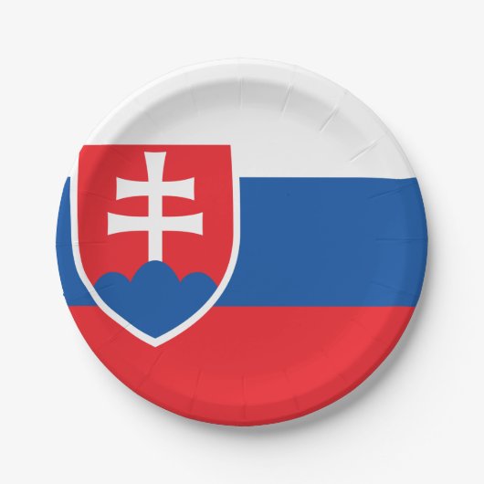 Slowakei-Flaggen-slowakisches patriotisches Pappteller (Vorderseite)