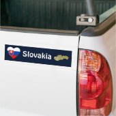 Slowakei Flaggenschwerpunkt + Karte Autoaufkleber (Auf Lkw)