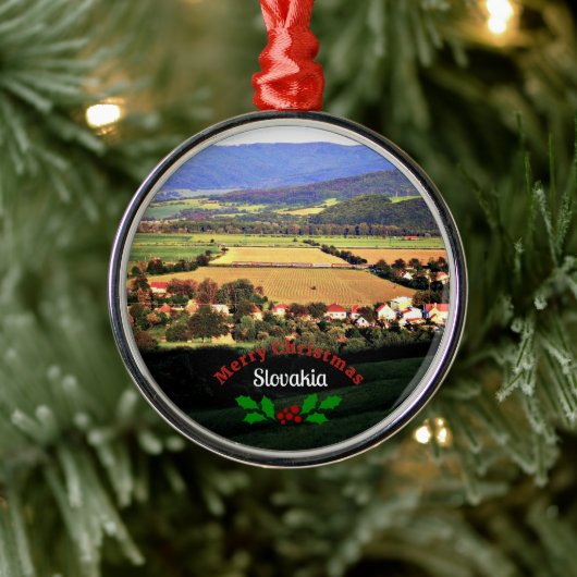 Slowakei, frohe Weihnachten, Ornament Aus Metall (Baum)