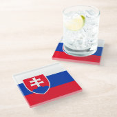 Slowakei Glasuntersetzer (Schrägansicht)
