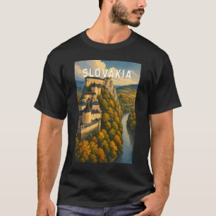 Slowakei Illustration Reise Kunst Vintage T-Shirt