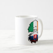 Slowakei - Irish Ireland Tree Roots Flag Kaffeetasse (VorderseiteRechts)
