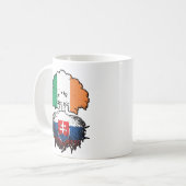 Slowakei - Irish Ireland Tree Roots Flag Kaffeetasse (Vorderseite Links)