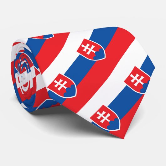 Slowakei Krawatte, Mode Slowakei Flaggengeschäft Krawatte (Gerollt)