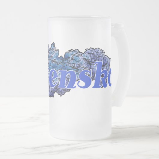 Slowakei Mattglas Bierglas (VorderseiteRechts)