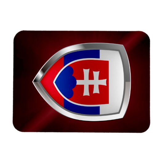 Slowakei-MetallEmblem Magnet (Horizontal)